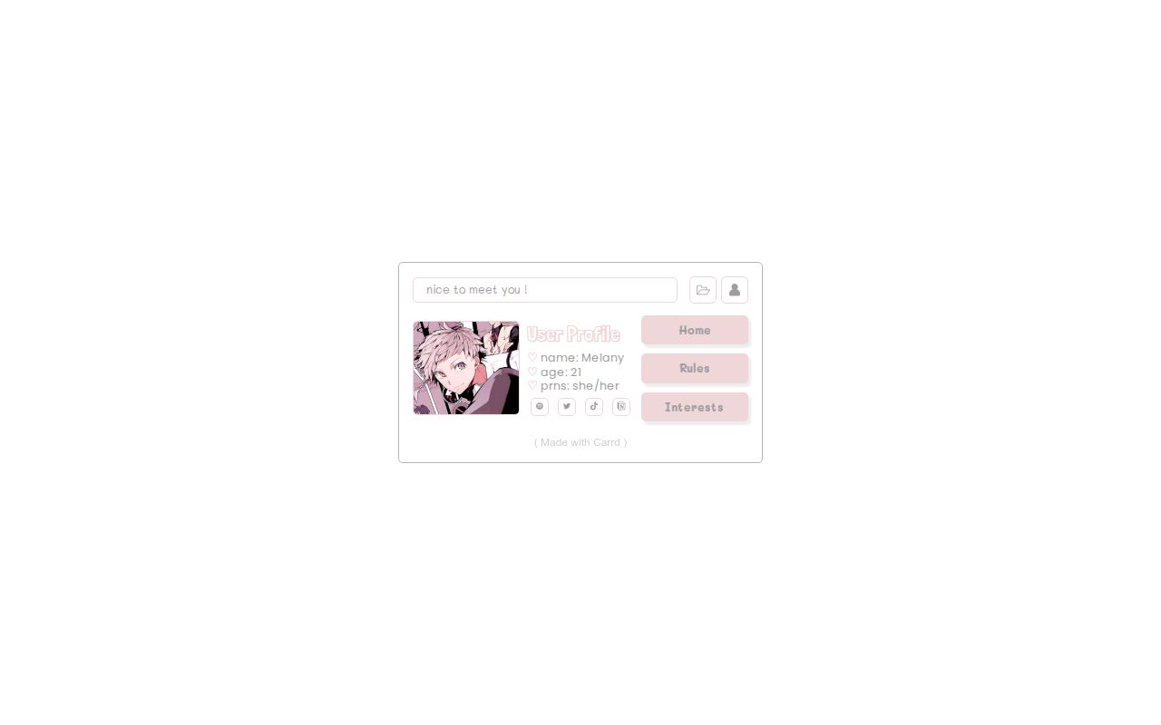 Carrd profile picture for @lameness
